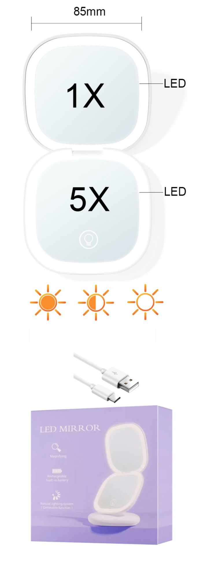 GlowMirror - Verlichte Spiegel voor een Stralende Look