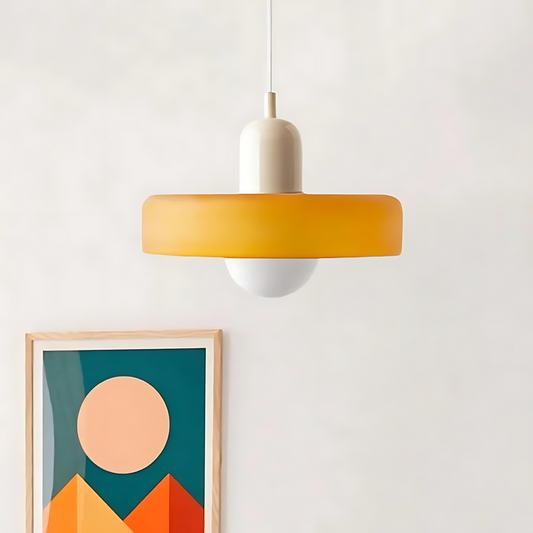 Celeste Élégance - Stijlvolle Hanglamp van Metaal & Glas