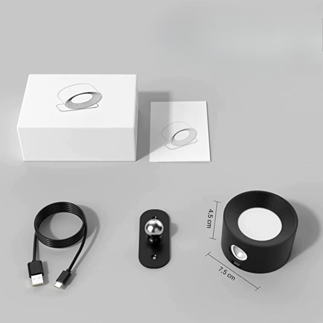 360° Upside Down Muurlamp - Draadloze Oplaadbare Muurlamp