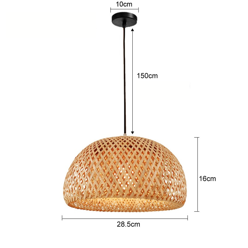 BambooLife Hanglamp - Handgeweven Bamboe Lampenkap voor een Warm Interieur