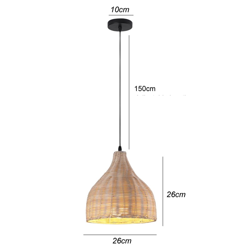 BambooLife Hanglamp - Handgeweven Bamboe Lampenkap voor een Warm Interieur