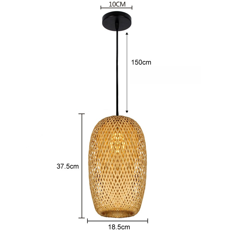 BambooLife Hanglamp - Handgeweven Bamboe Lampenkap voor een Warm Interieur