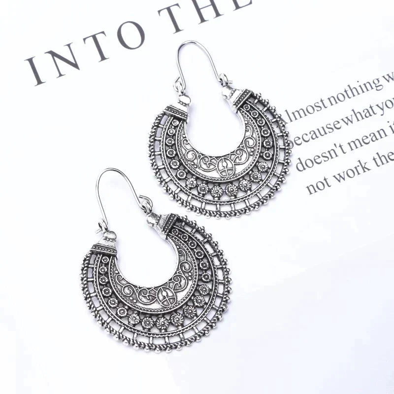 Elegante Tibetaanse Filigraan Oorbellen van Hoogwaardig Echt Zilver!