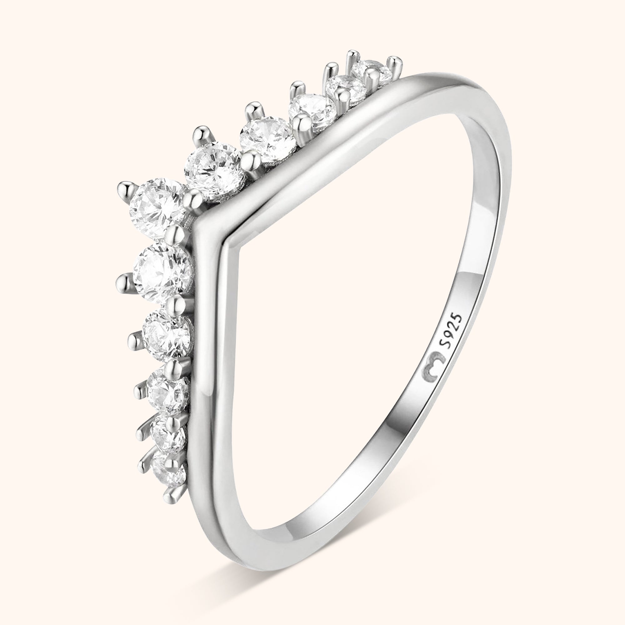 Allegra Zirkonia Crown Ring - A Touch of Elegance