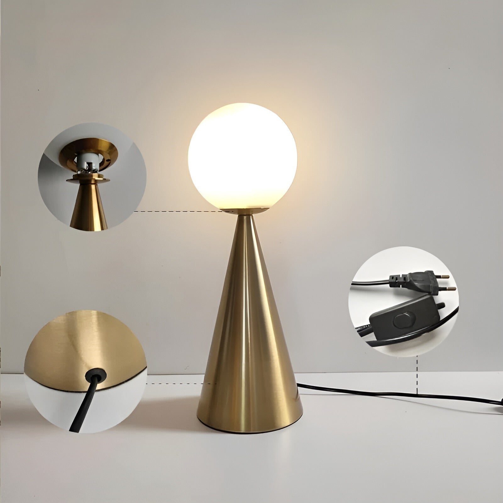 Elegante Gouden Tafellamp - Luxueuze Verlichting voor Jouw Interieur
