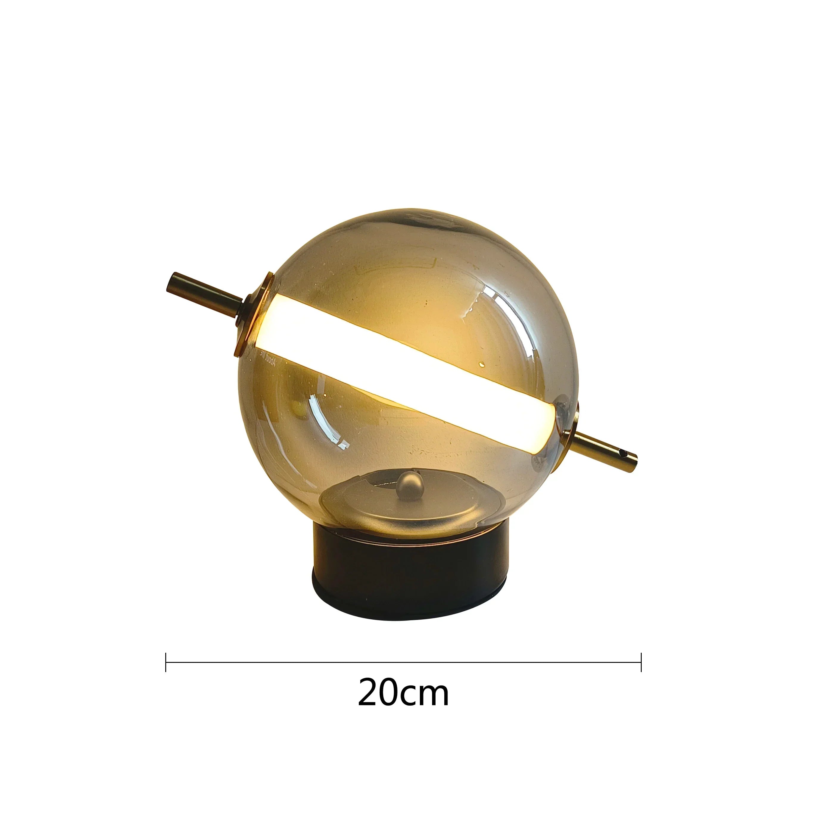 Retro Glazen Tafellamp met Warme Gloed - Tijdloze Elegantie