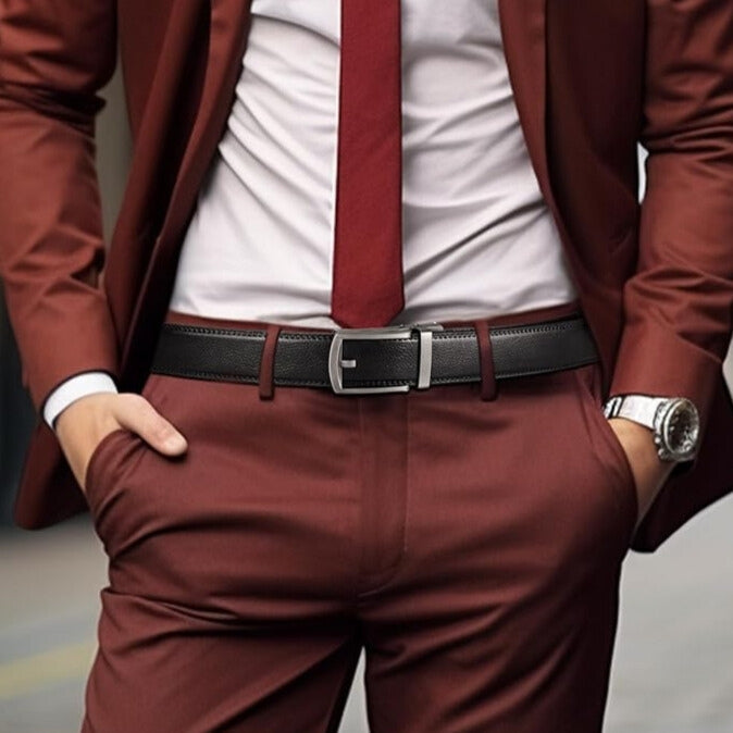EliteSlide Belt – Luxe Leren Verstelbare Accessoire