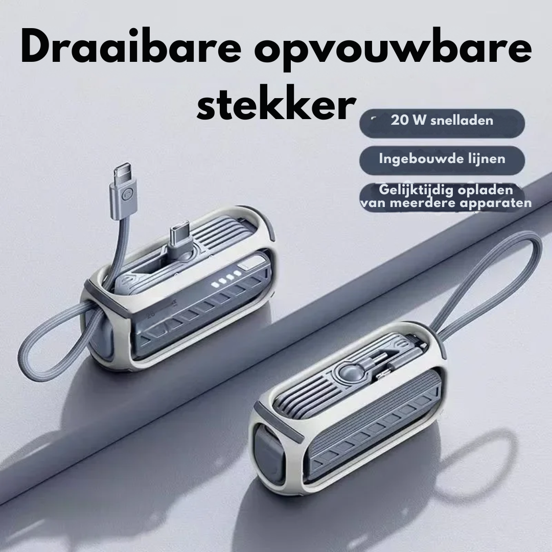 CompactCharge – Stijlvolle Draagbare Powerbank voor Reizen