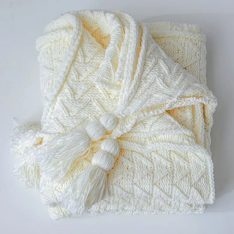 HeartCozy Blanket – Luxe Chenille Deken met Hartfranjes