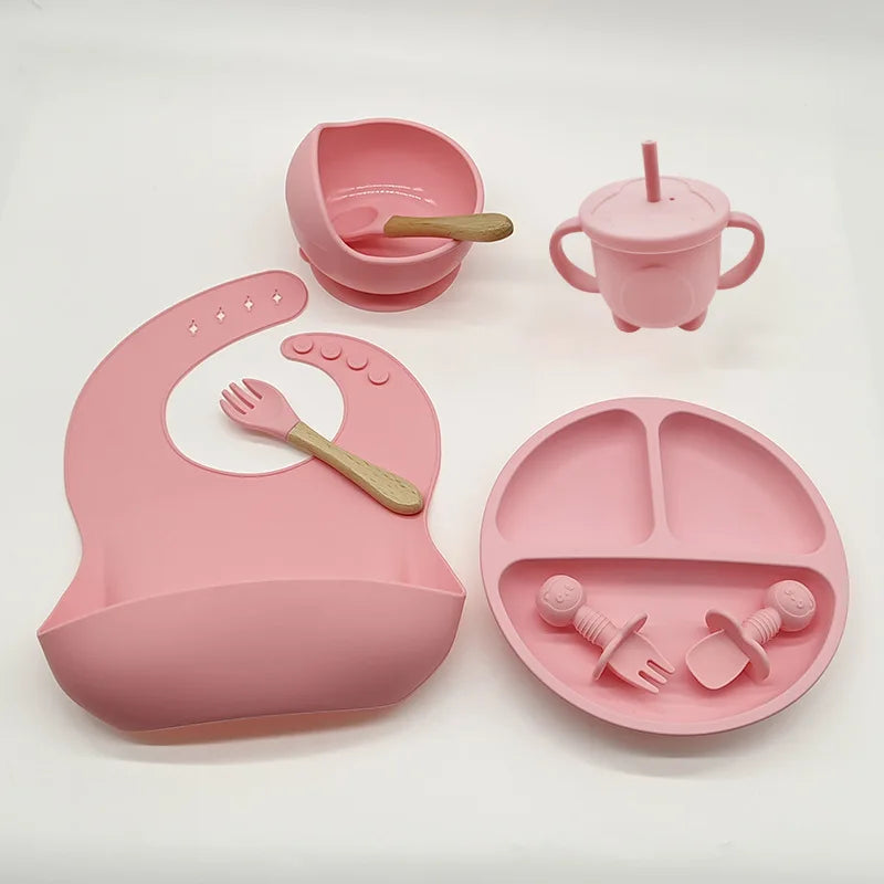 TinyBites – Stijlvolle Silicone Eetset voor Baby’s