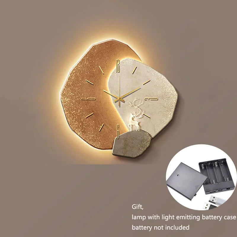 CreamWind Clock – Stijlvolle Moderne Wandklok met LED