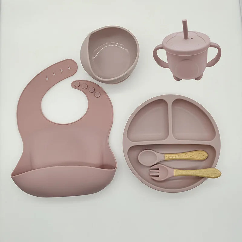 TinyBites – Stijlvolle Silicone Eetset voor Baby’s