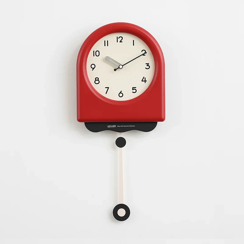 CremePendulum Clock - Koreaanse Wandklok met Modern Design