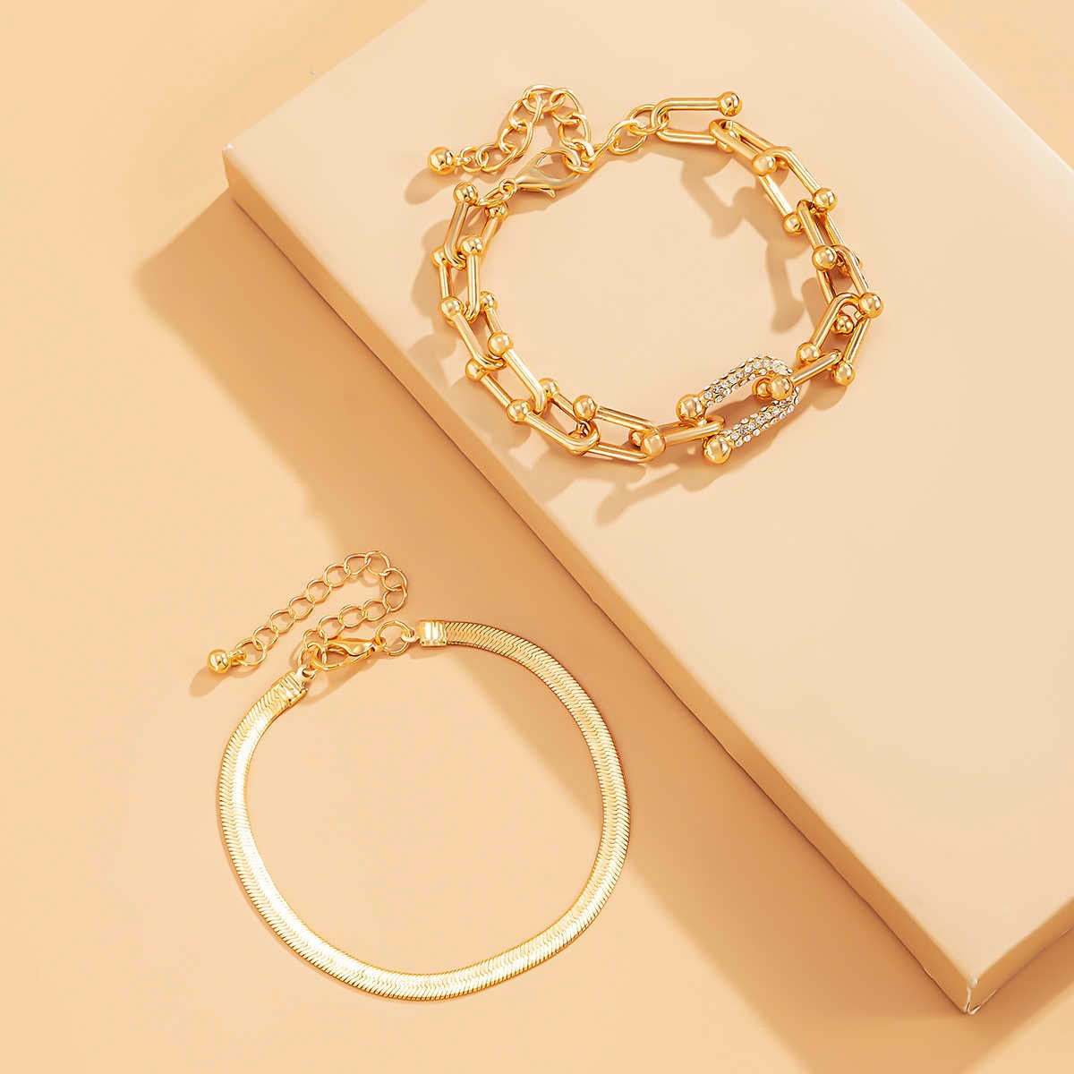 Stunning Bracelet Duo | Exquisite 2-Piece Set in Gold or Silver