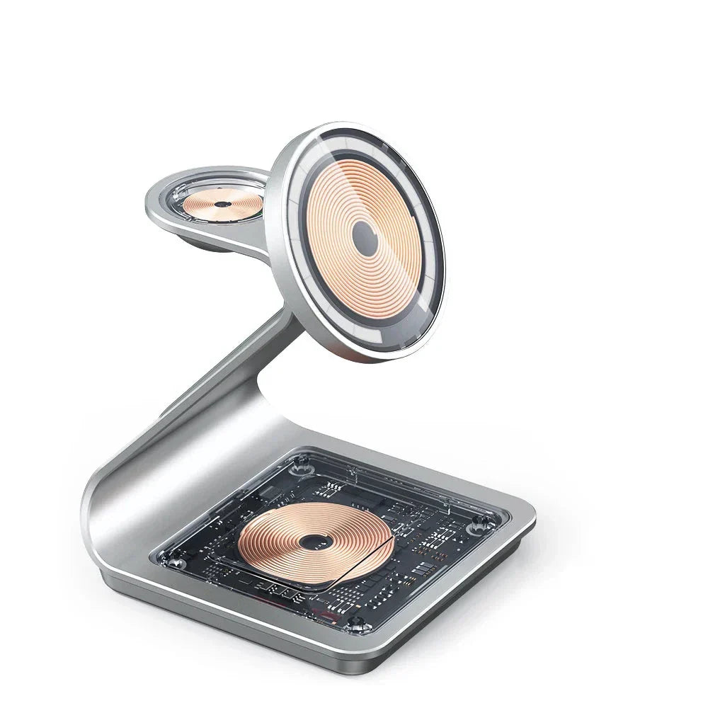 ChargeMaster 3-in-1 Draadloze Oplader - Snel & Stijlvol