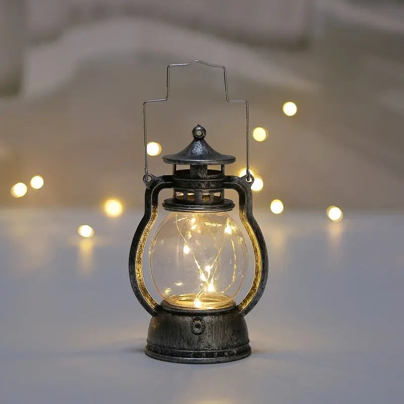 Nostalgic Glow Lantern - Vintage LED Lantaarn voor binnen en buiten
