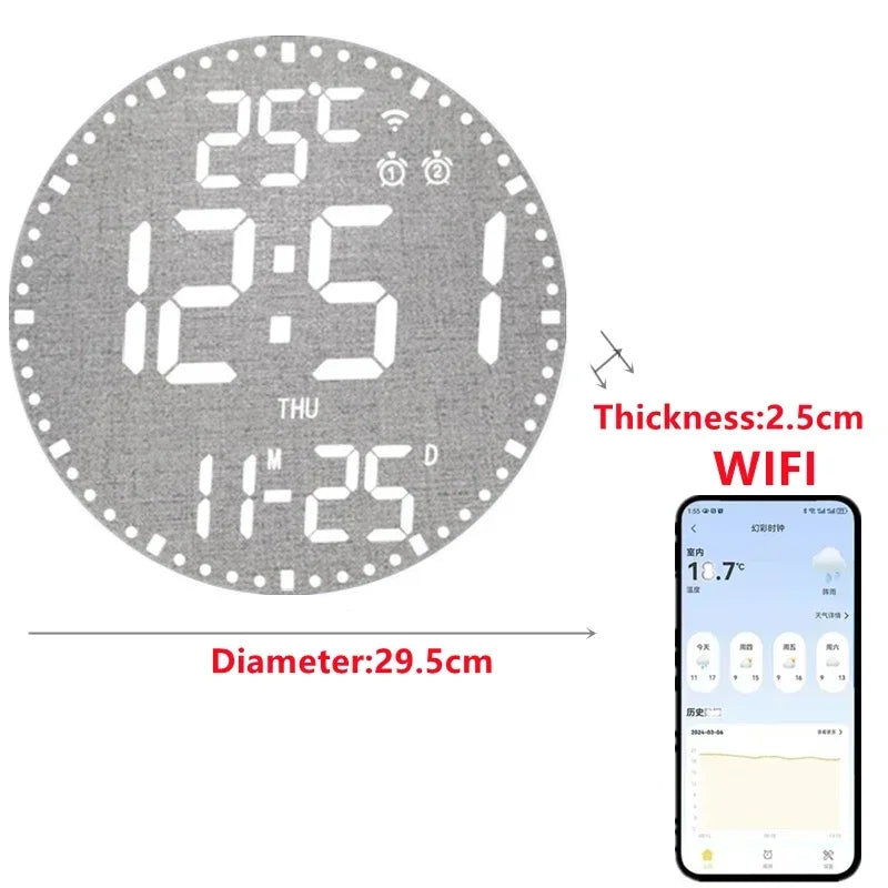 WiFiTime Clock - Slimme LED Wandklok met Kalender