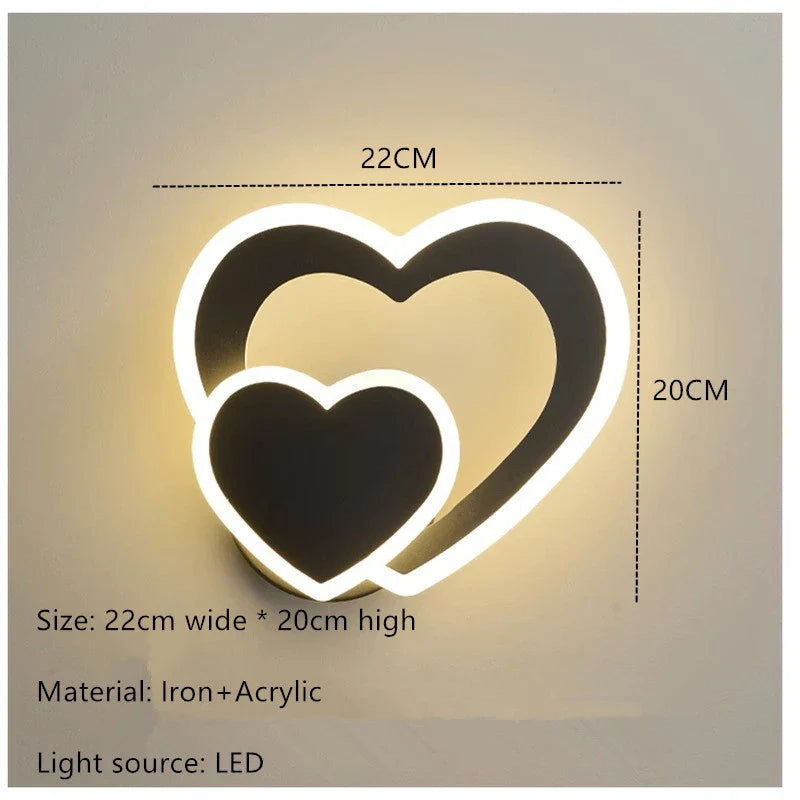 HeartGlow Wall Lamp - Moderne LED Verlichting