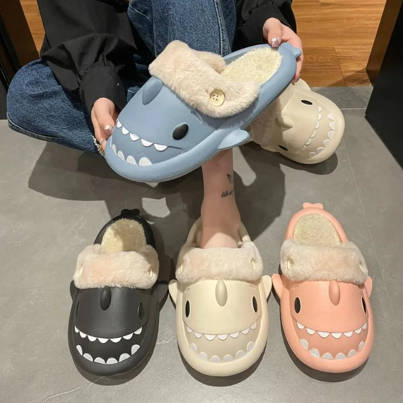 SharkSlippers - Speelse Haai Katoenen Slippers voor Comfortabel Binnengebruik