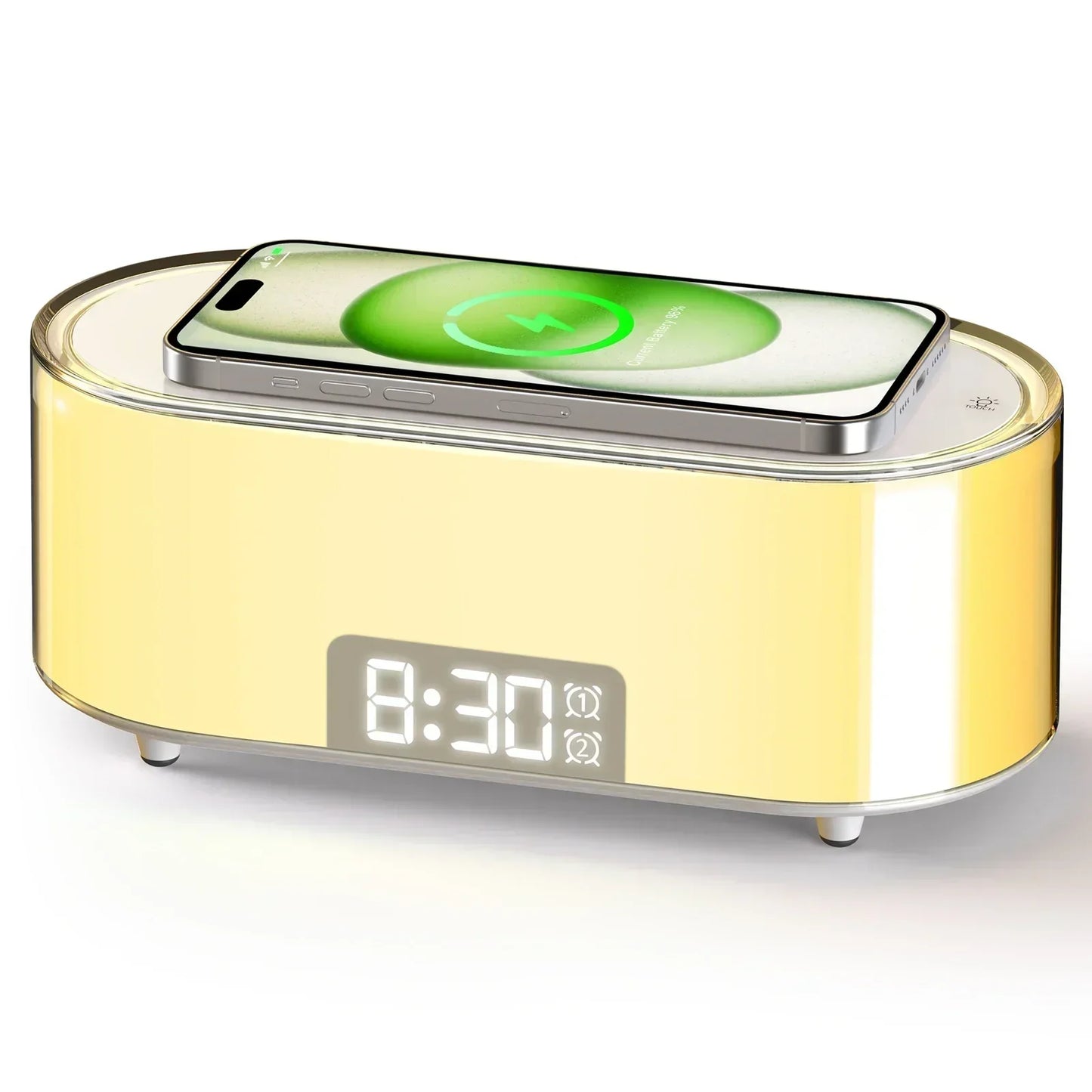 SmartCharge - Elegant Draadloos Oplaadstation met Wekfunctie