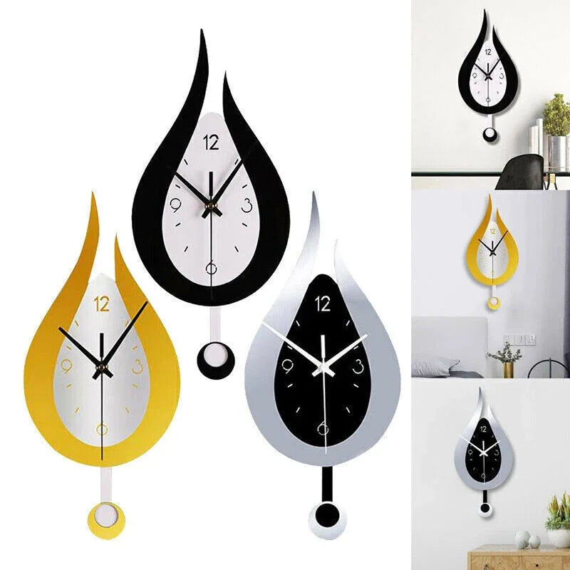 WaterDrop Clock - Minimalistische Pendule Wandklok