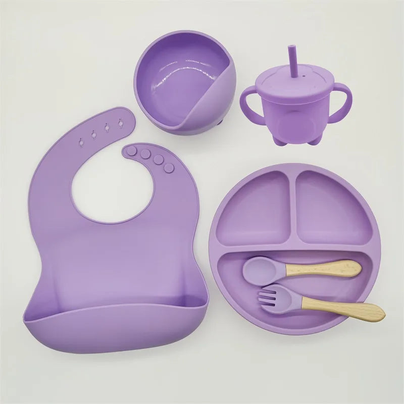TinyBites – Stijlvolle Silicone Eetset voor Baby’s