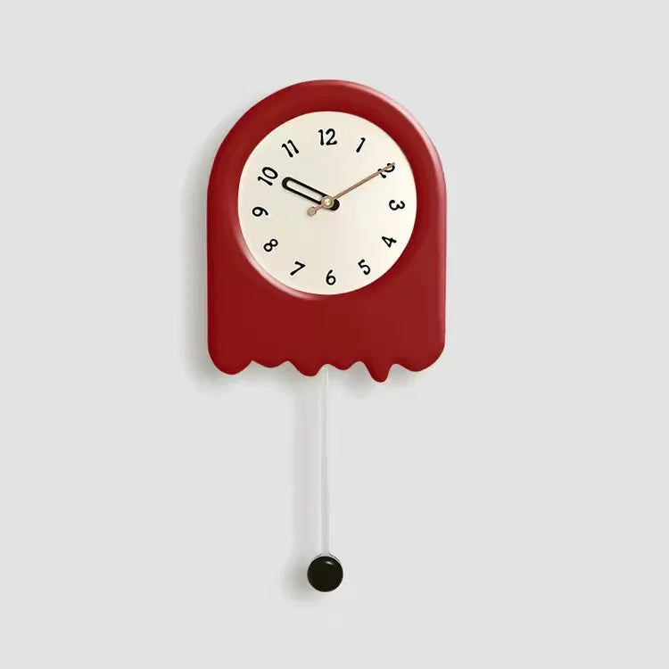 CremePendulum Clock - Koreaanse Wandklok met Modern Design