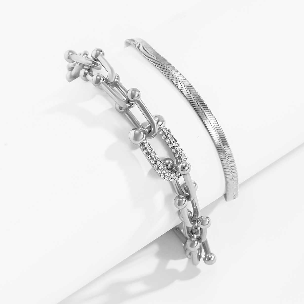 Stunning Bracelet Duo | Exquisite 2-Piece Set in Gold or Silver