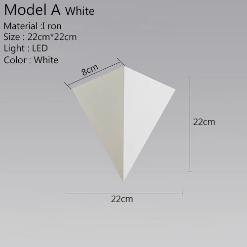 TriGlow Light - Moderne LED Wandlamp 3W