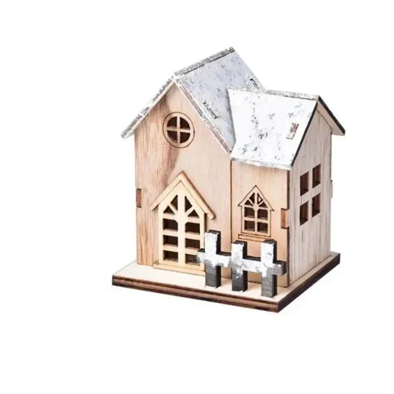 FrostGlitter Kerstlanterns - Betoverende Huisvormige kerstversiering voor een Magische Sfeer