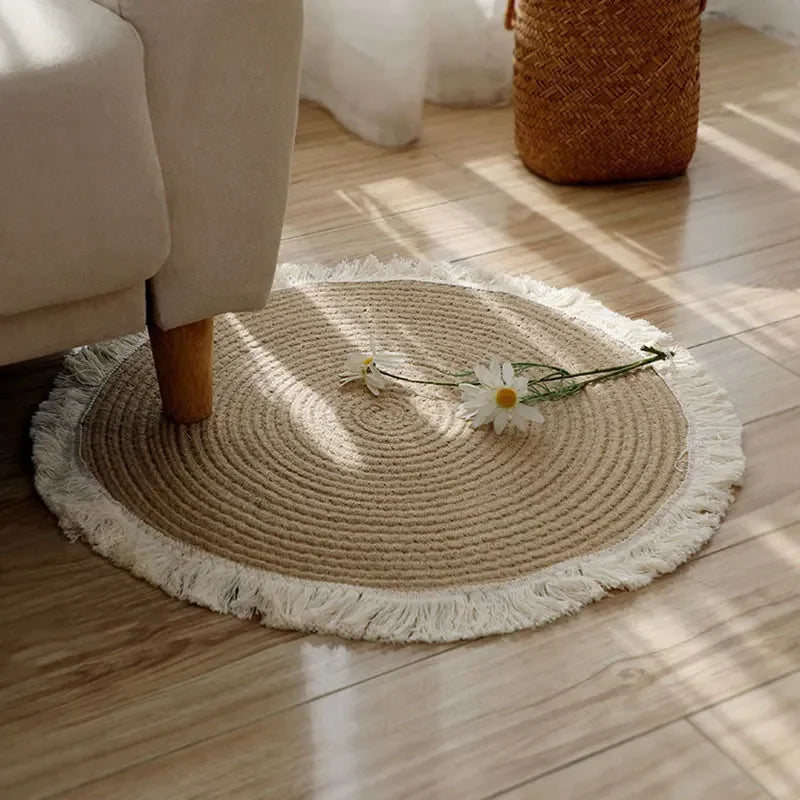 WeaveNest - Luxe Jute Vloerkleed voor Interieur