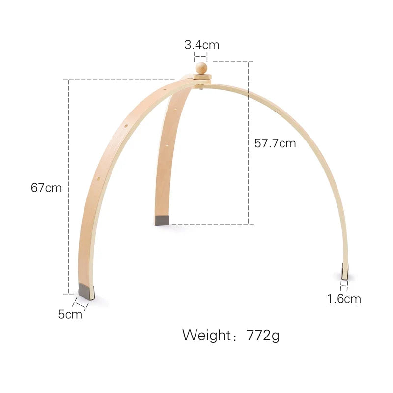Montessori RattleFrame - Houten Speelgoed met Speeltjes