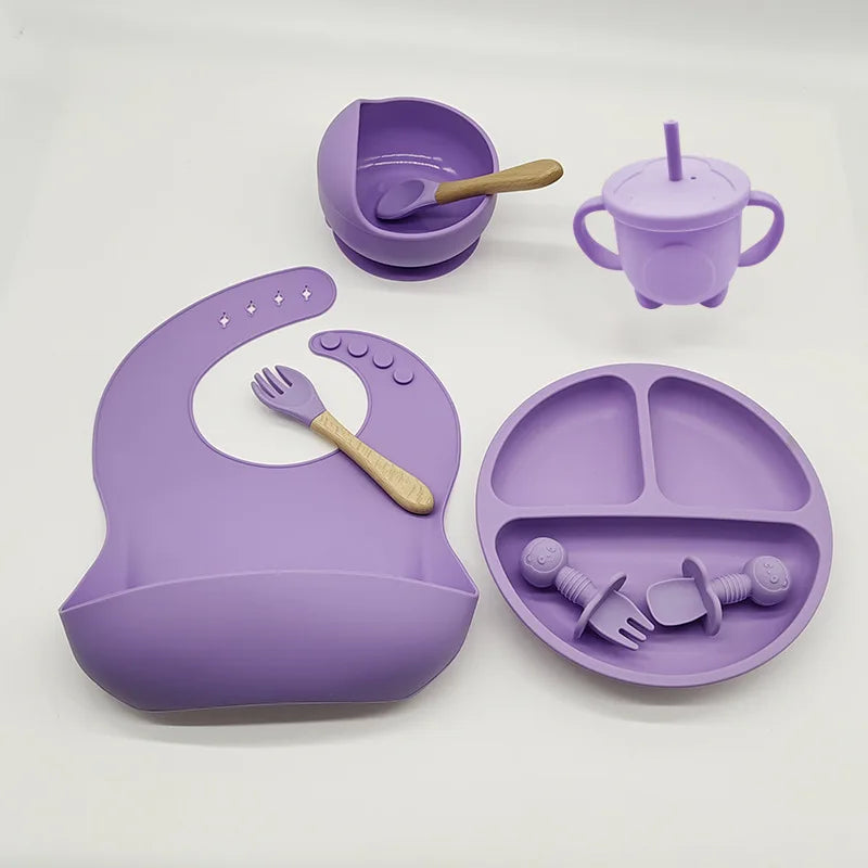 TinyBites – Stijlvolle Silicone Eetset voor Baby’s