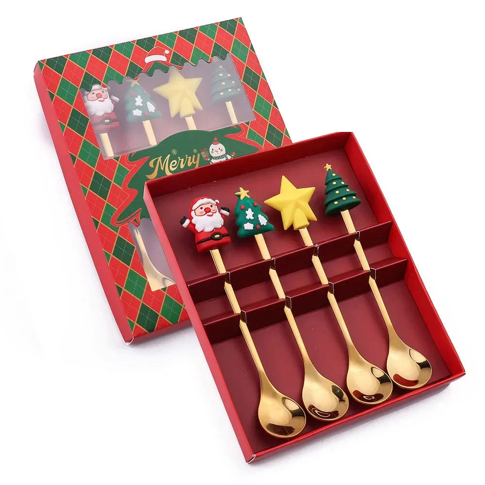 XmasSpoons – Stijlvolle Kerstlepelset voor Feestelijke Tafels