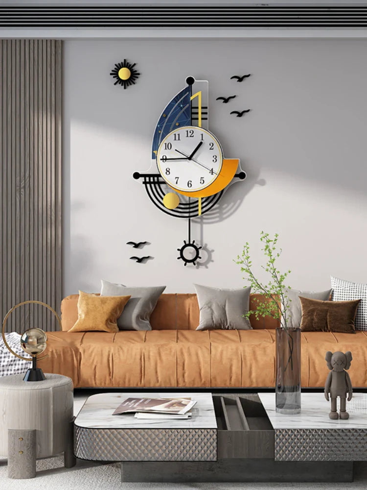 NauticTime Clock - Elegante Zeilboot Wandklok