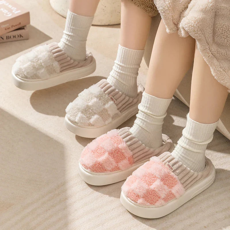 Dreamy Feet Pantoffels - Trendy Geruite Katoenen Pantoffels voor Optimaal Comfort