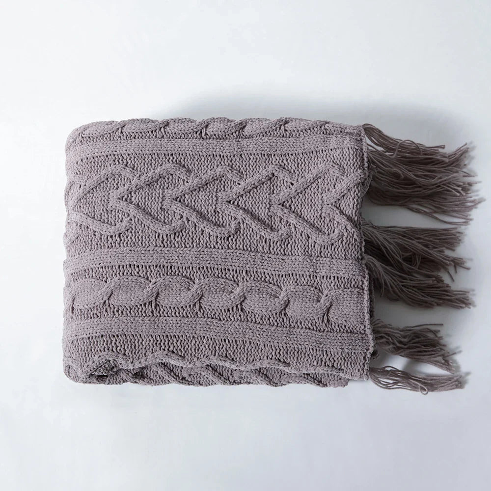 HeartCozy Blanket – Luxe Chenille Deken met Hartfranjes
