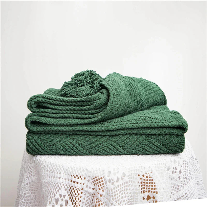 HeartCozy Blanket – Luxe Chenille Deken met Hartfranjes
