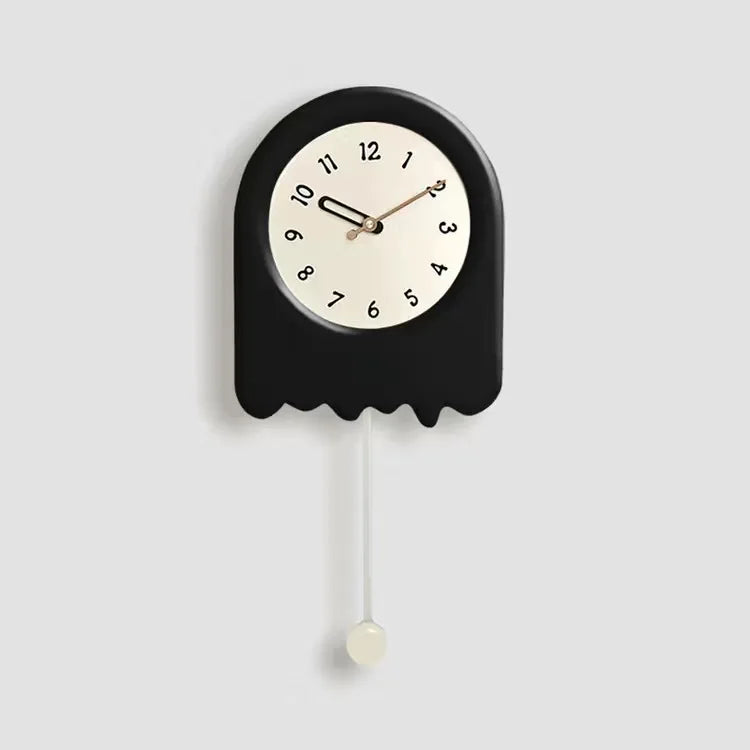 CremePendulum Clock - Koreaanse Wandklok met Modern Design
