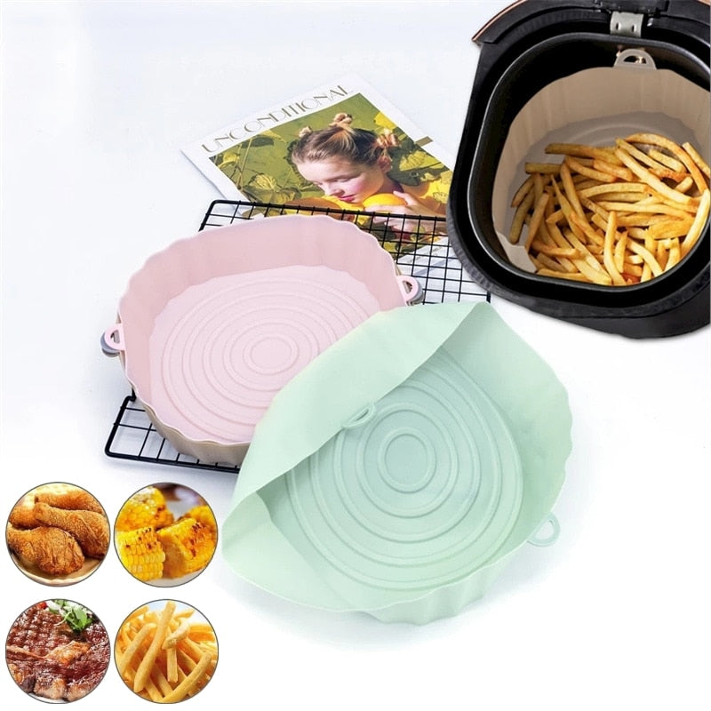 SiliconFry Tray – Herbruikbare Airfryer Vorm voor Vaatwasser
