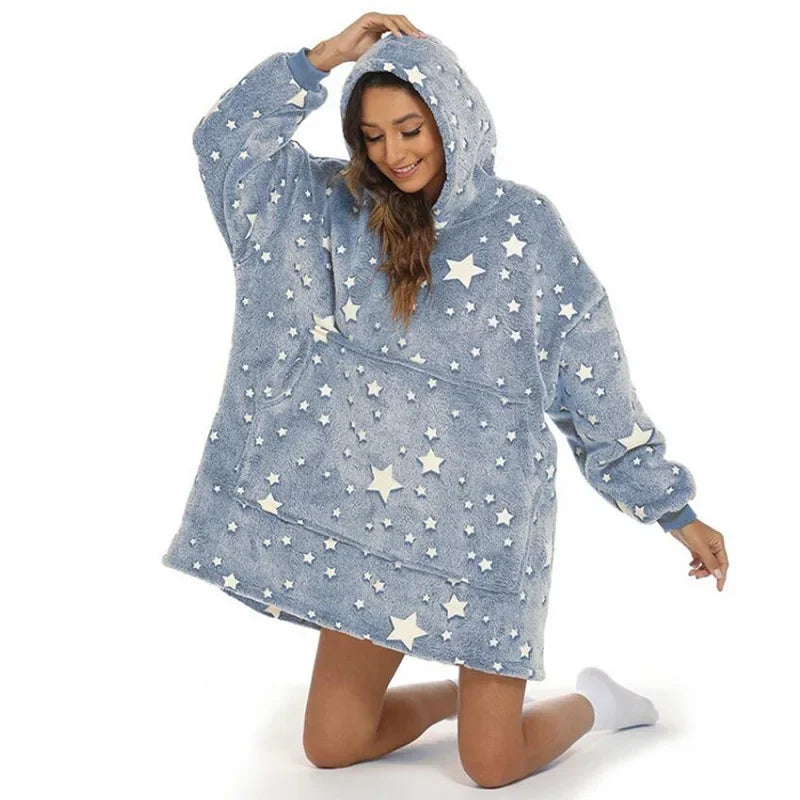 StarlightSnug - Luxe Sterren Hoodie voor Comfortabele Avonden