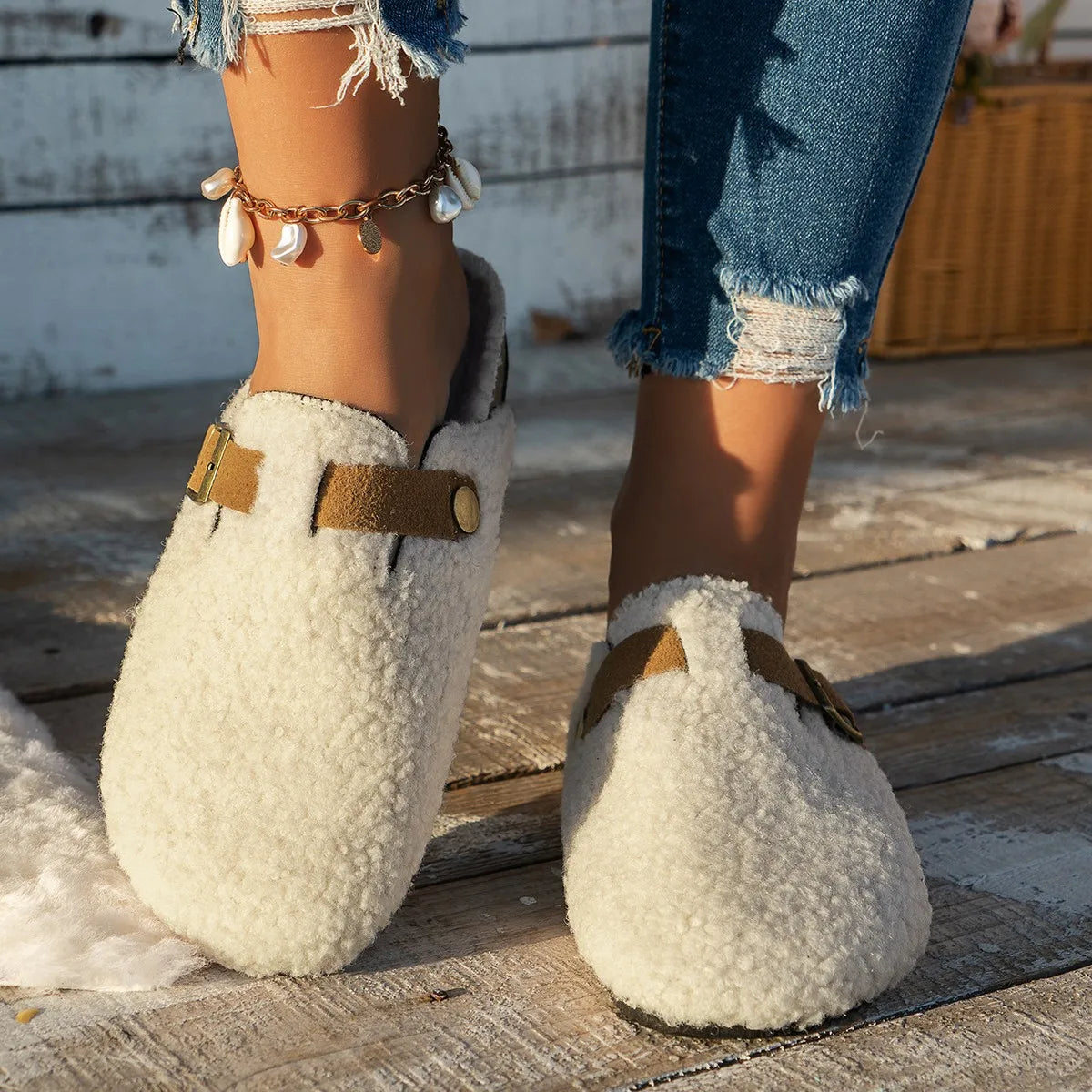 ConfortLuxe – Luxe Schapenwollen Pantoffels voor de Winter