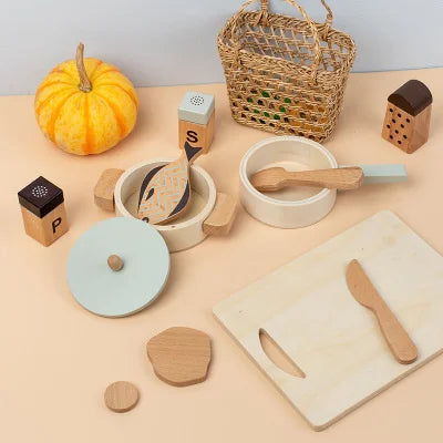MiniCook Set – Houten Keukenaccessoires voor Kinderen