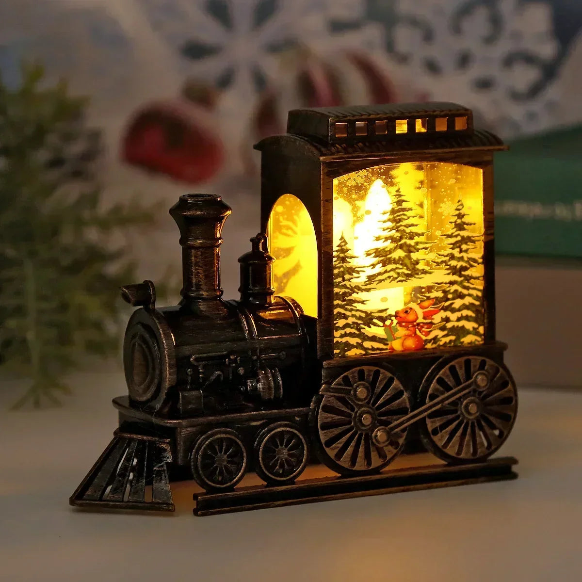 LanterneVintage Kerst Light - Retro LED Nachtlamp voor Feestelijke Sfeer