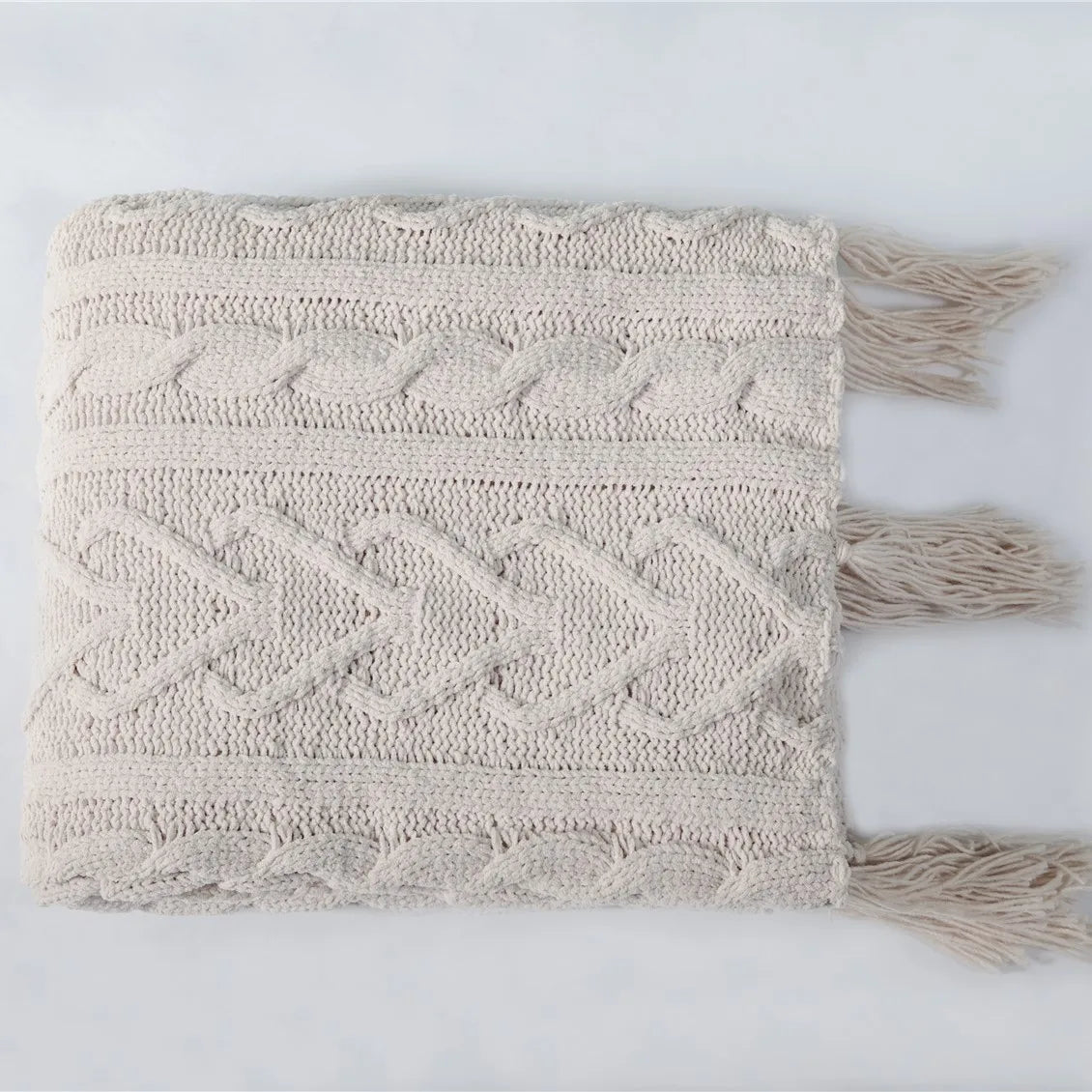 HeartCozy Blanket – Luxe Chenille Deken met Hartfranjes