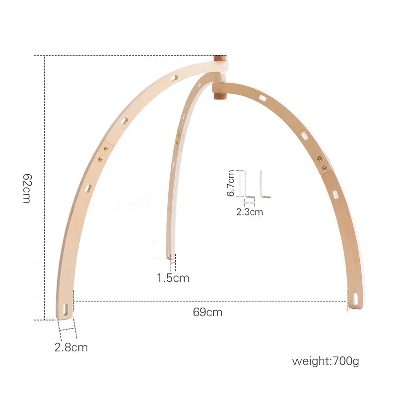 Montessori RattleFrame - Houten Speelgoed met Speeltjes