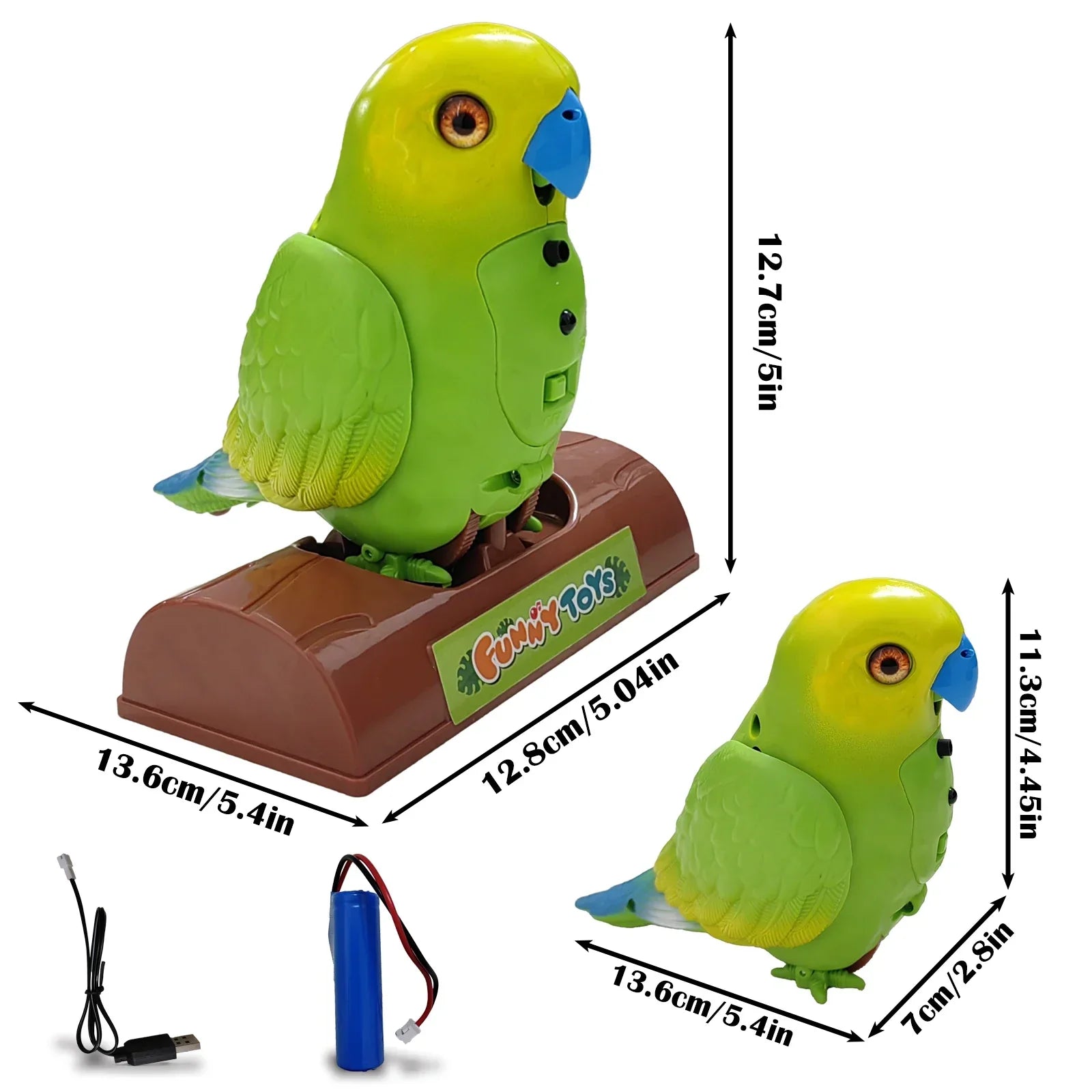 ChatBird Toy – Interactieve Papegaai die Praat en Zingt