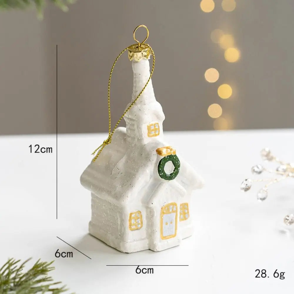 CharmingSnow Kerstdecoratie – Betoverende Keramische Kersthangdecoratie