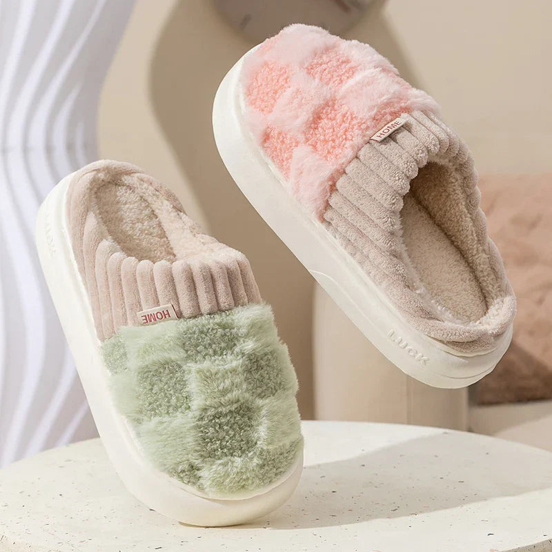 Dreamy Feet Pantoffels - Trendy Geruite Katoenen Pantoffels voor Optimaal Comfort