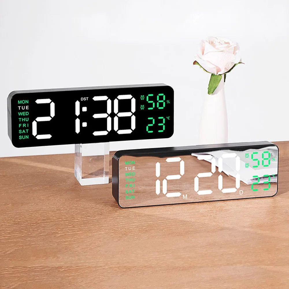 TimeGlow Clock - Slim Digitale Wecker met Temperatuur & Kalender